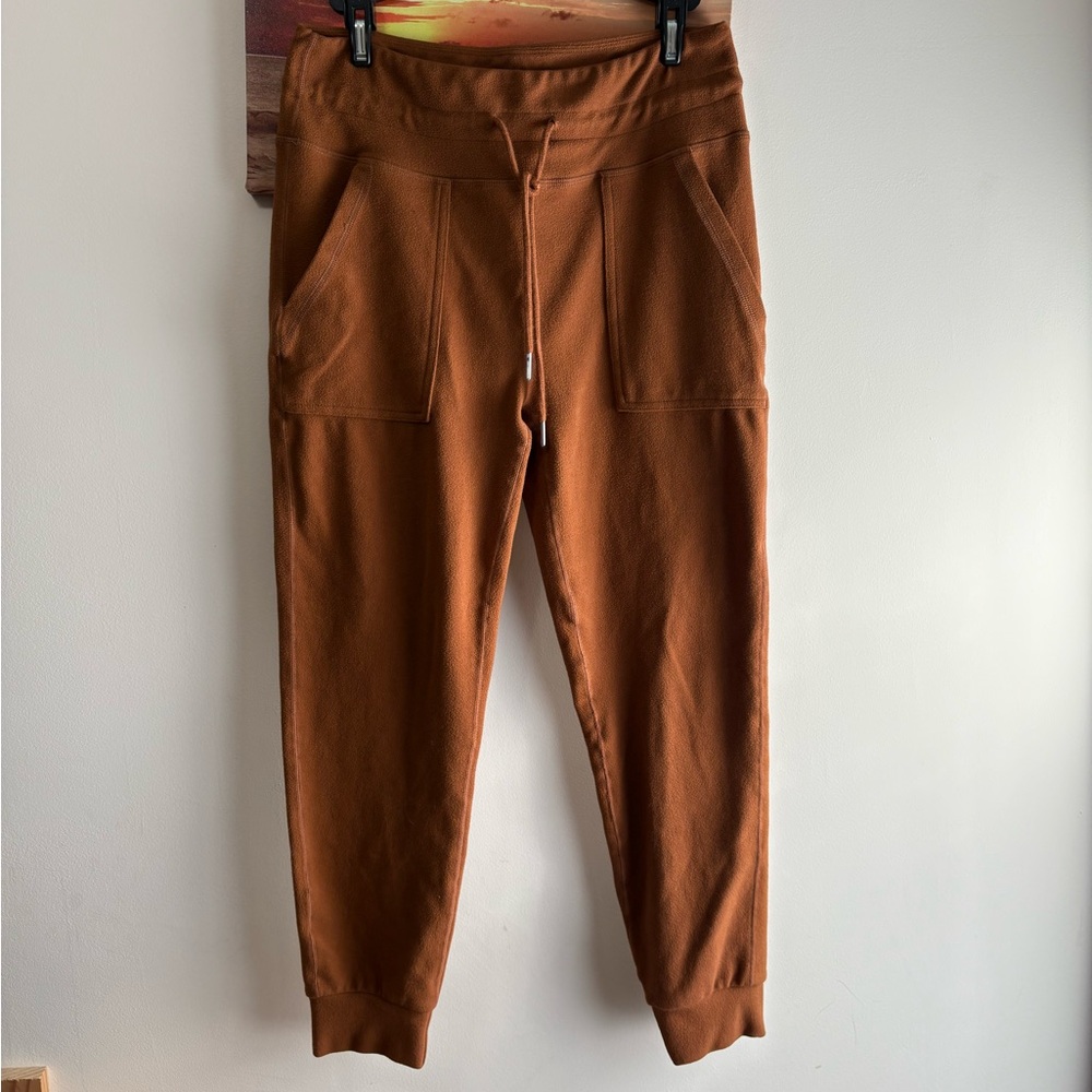 White birch cinnamon brown fleece joggers Large - Picture 3 of 7